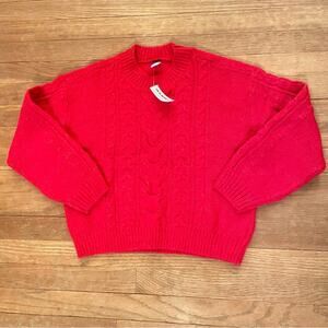 NWT Old Navy Girls Red Sweater Shirt Top Long Sleeve Size L 
B9